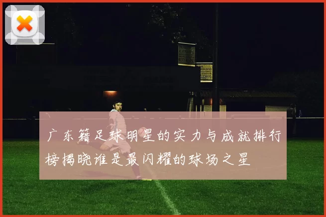 广东籍足球明星的实力与成就排行榜揭晓谁是最闪耀的球场之星